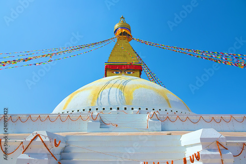 Fotografie, Obraz Famous Buddhist Swayambhunath Stupa, in Kathmandu, Nepal