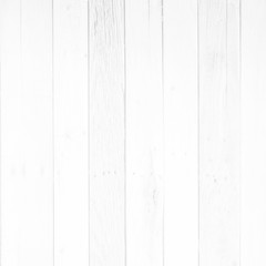 Wall Mural - White wood surface with long boards lined up. Light wooden planks on a wall or floor with grain and neutral flat faded tones.