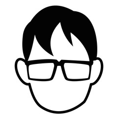 Sticker - Man with glasses design