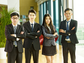 Wall Mural - portrait of a group of young asian business people