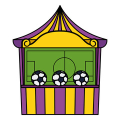 Wall Mural - carnival kiosk with soccer balloons