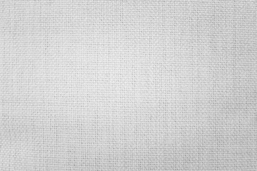 Wall Mural - White burlap texture background. Weave textile material or blank cloth.
