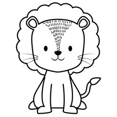 Poster - cute circus lion character