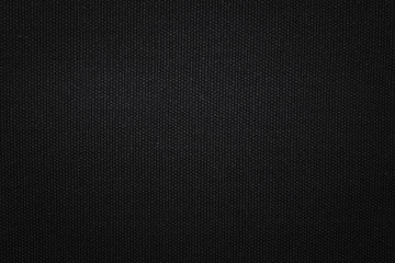 Wall Mural - Black fabric texture background. Detail of canvas textile material.