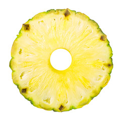 Wall Mural - Pineapple ananas comosus round slice, top