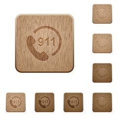 Canvas Print - Emergency call 911 wooden buttons