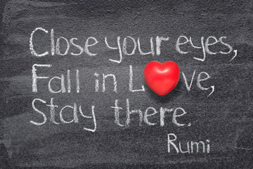 Sticker - fall in love Rumi