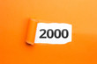 surprising Number / Year 2000 orange background