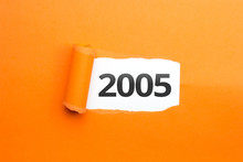 Surprising Number / Year 2005 Orange Background