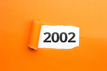 surprising Number / Year 2002 orange background