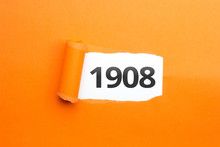 Surprising Number / Year 1908 Orange Background