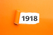 Surprising Number / Year 1918 Orange Background