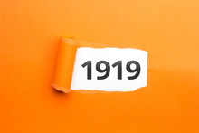 Surprising Number / Year 1919 Orange Background