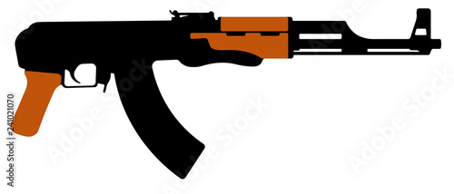 Rifle SVG Gun Cricut Files AK47 Crossed Rifle SVG AK-47 SVG Gun Vector