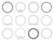 Round rope frame. Circle ropes, rounded border and decorative marine cable frame circles isolated vector set