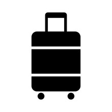 Carry-on Luggage Or Cabin Luggage Flat Vector Icon For Travel Apps And Websites