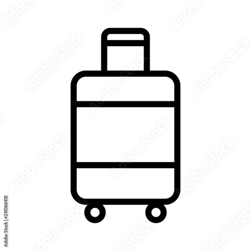 Fotografie, Obraz Carry-on luggage or cabin luggage line art vector icon for travel apps and websi