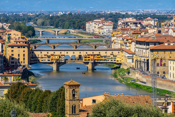 Wall Mural - Bridges Arno River Ponte Vecchio Florence Italy