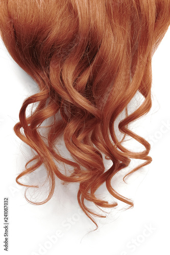 Natural Wavy Henna Hair On White Background Buy This Stock Photo