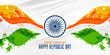 happy republic day indian abstract flag banner background
