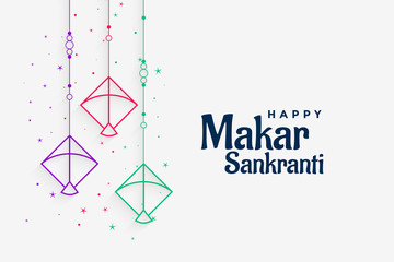 Wall Mural - decorative kites background for makar sankranti