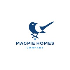 Wall Mural - magpie homes house logo vector icon illustration