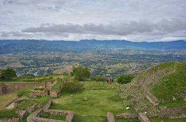 Wall Mural - Monte Alban pyramids in Oaxaca, Mexico