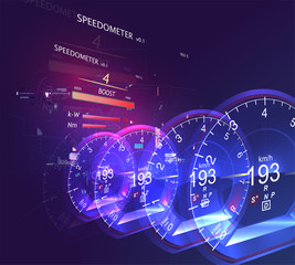 Leinwandbilder - 	 Abstract car speedometer - stock vector
