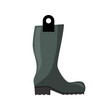 Gumboot illustration. Shoe, galoshes, rainy weather. Fashion concept. Vector illustration can be used for topics like clothing, fashion, advertisement, shopping