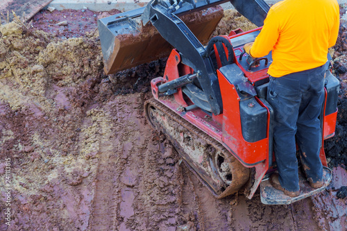 Fotografía Excavation works at the construction site