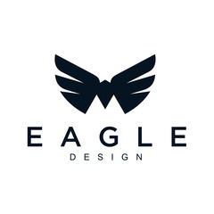 Poster - The flying eagle. Vector emblem. - Vector