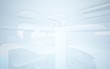 © SERGEYMANSUROV - White smooth abstract architectural background. 3D illustration and rendering