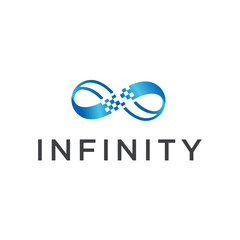 Poster - Combination of Figure 8. Abstract Vector Logo Design Template. Creative Infinity Concept Icon - Vector