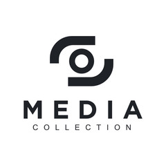 Poster - Eye vector logo design template. Modern minimal flat design style. Vector illustration. - Vector