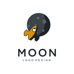 Poster - Moon Logo Design Vector - Vector