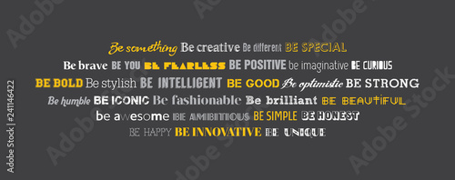 Fotomural Be creative typography wall graphics