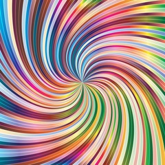Wall Mural - Colorful Swirling radial vortex background	