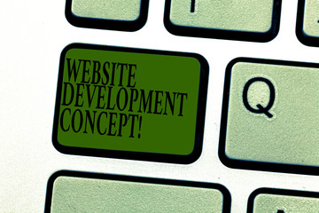 word writing text website development concept. business concept for developing a web site for the in
