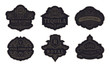 © Extezy - Vintage gold emblem set. Flourishes crest calligraphic ornament