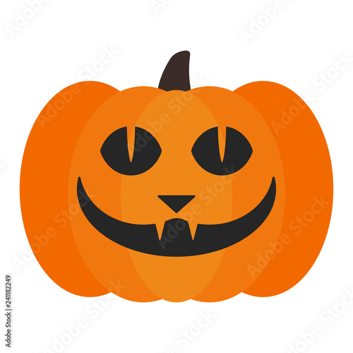 Halloween Jack O Lantern Pumpkin Halloween Jack O Lantern Pumpkin With Spooky Cat Face Isolated On White Background Stock Vector Adobe Stock