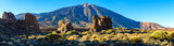Fototapeta  - Great amazing panorama of the Teide volcano and the rocks of Garcia Roques. Tenerife. Canary Islands..Spain