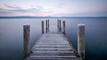Long Exposure Minimalism Calm Peaceful Image Of A Dock