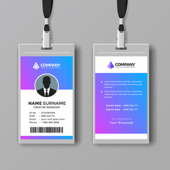 Wall Mural - Modern ID card design template