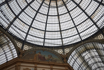 Milano, Italy - December 17, 2018 : View of Galleria Vittorio Emanuele II