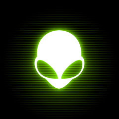 Wall Mural - neon alien symbol
