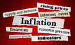 Inflation Economy Interest Rates Financial News Headlines 3d Illustration