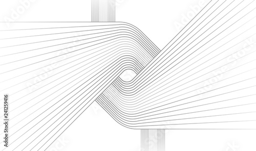 Vector Illustration of the pattern of golden lines on white background. EPS10.