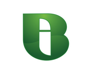 bi ib leaf logo template