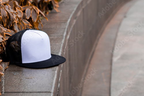 Download Download Trucker Cap With Flat Visor Mockup Back View Pics ...