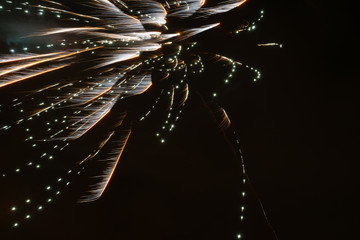 Amazing and beautiful fireworks on dark background